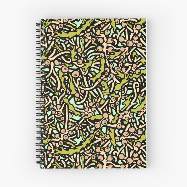 Item preview, Macroalgae Repeating Patterns: Sargassum, black line designed and sold by Chrysasaur.