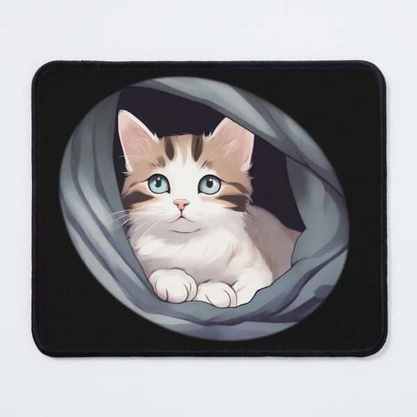 Item preview, Calico Kitten Cuddled Up in Blanket designed and sold by BreezyBalloon.