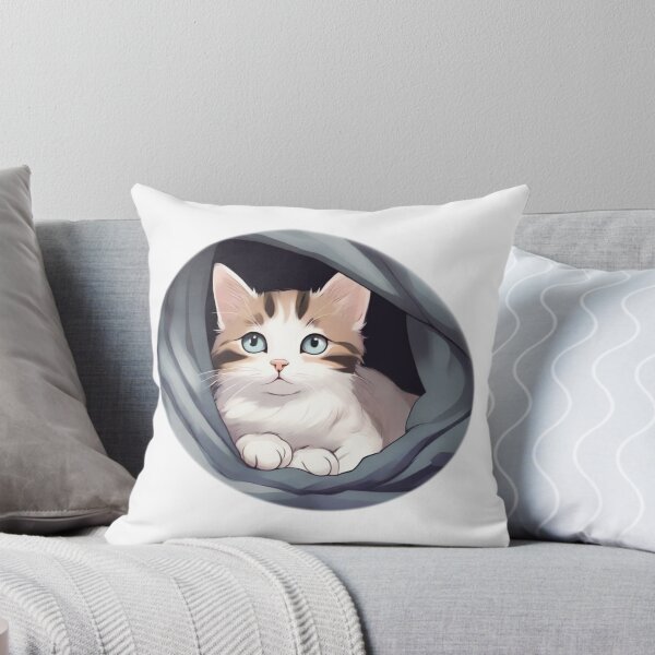 Item preview, Calico Kitten Cuddled Up in Blanket designed and sold by BreezyBalloon.