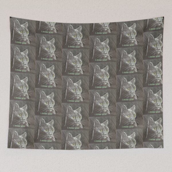 Item preview, I miss you grey seal point cat  designed and sold by Jacinta hunt.