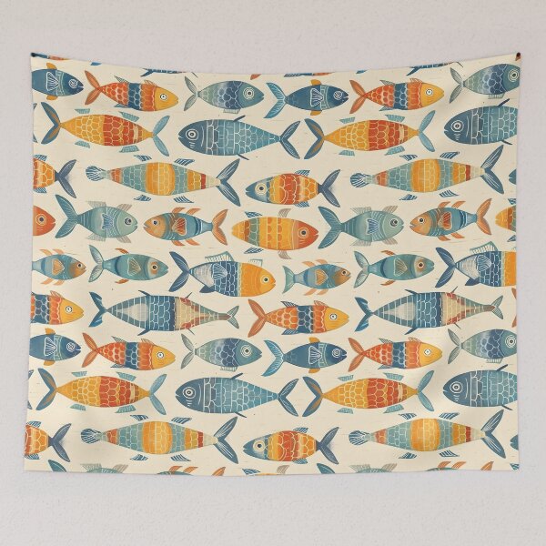 Item preview, Colorful Fish Pattern, Painted Colorful Fish Pattern designed and sold by FinFriends.