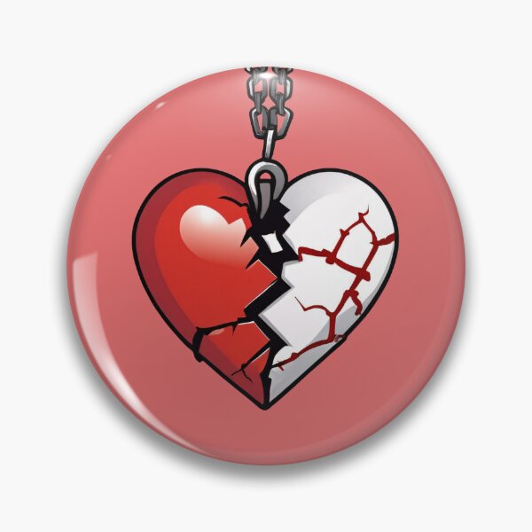 Item preview, Broken Heart on a Chain Amulet Alt Girl Aesthetic designed and sold by MadnessEnvelope.