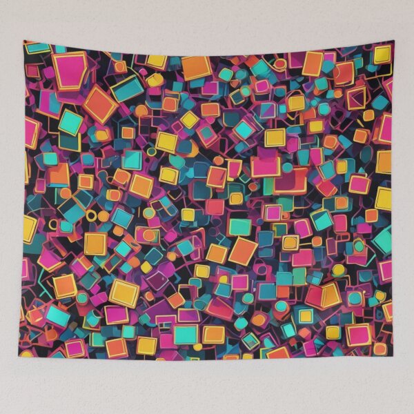 Item preview, Abstract Vivid Color Geometric Pattern designed and sold by calibrit.