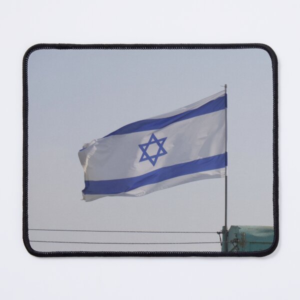 Item preview, Blue and White Flag of Israel Waving in the Wind designed and sold by omryjs.