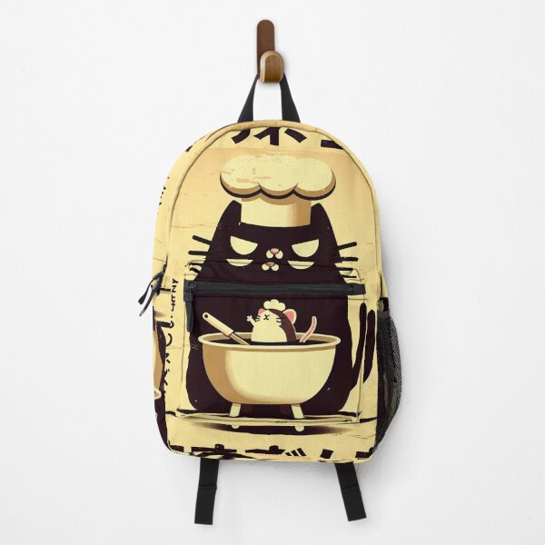 Item preview, Vintage Japanese Black Cat Chef Cooking Mouse retro designed and sold by IAPICTURE.
