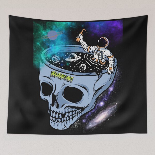 Item preview, Cosmic Astronaut skull designed and sold by Wildside  Kult.