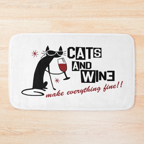 Item preview, Cats and wine make everything fine designed and sold by basuritas.
