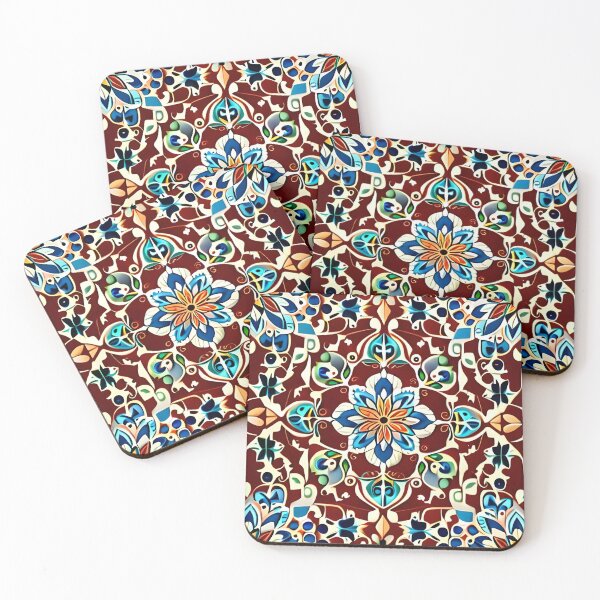 Item preview, Elegant Filigree Floral Flower Decoration Enchanted Palace Tiles designed and sold by Zeporas Castle.