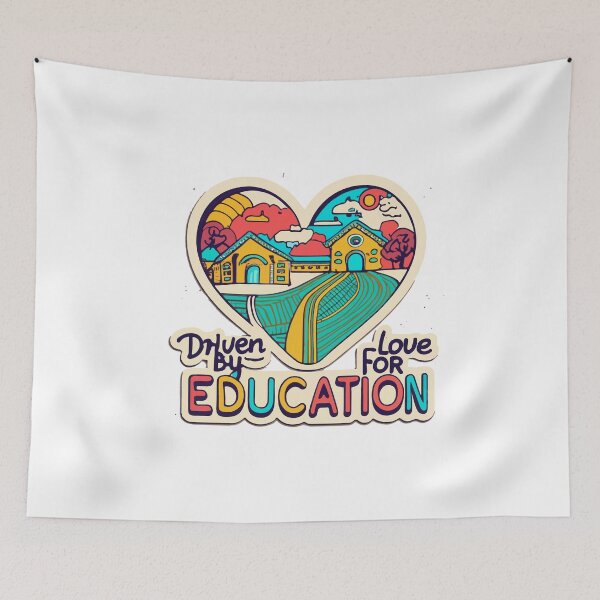 Item preview, Driven by Love for Education - Heart Road Tracks to School designed and sold by NiftyWrx.