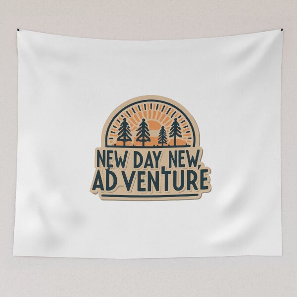 Item preview, New Day, New Adventure Sunrise and Trees Design designed and sold by NiftyWrx.