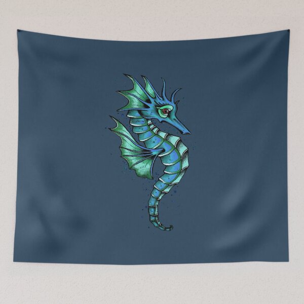 Item preview, Seahorse Watercolor blue designed and sold by studioss76.