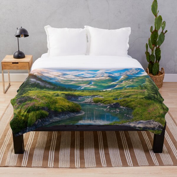 Item preview, Majestuoso escape de montaña, paisaje sereno Lámina artística designed and sold by 1089authentic.