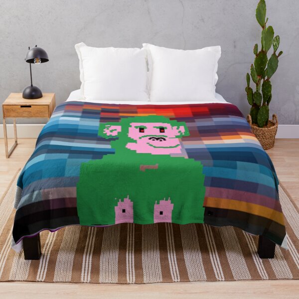 Item preview, Pixel Green Monkey Illustration designed and sold by 3triadstore.