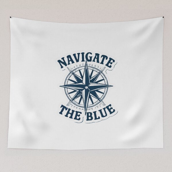 Item preview, Navigate the Blue - Adventure Compass and Fins Design designed and sold by NiftyWrx.