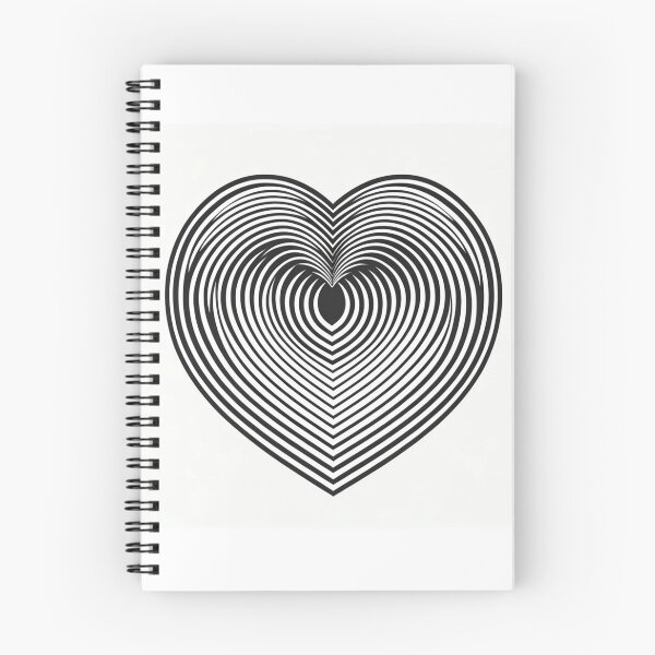 Item preview, Monochromatic heart with optical illusions designed and sold by ArtemisDesignAI.
