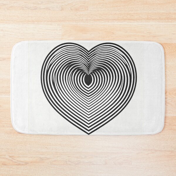 Item preview, Monochromatic heart with optical illusions designed and sold by ArtemisDesignAI.