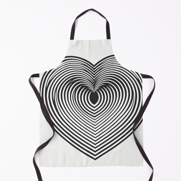 Item preview, Monochromatic heart with optical illusions designed and sold by ArtemisDesignAI.