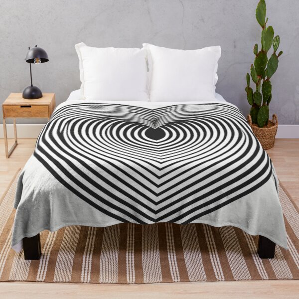 Item preview, Monochromatic heart with optical illusions designed and sold by ArtemisDesignAI.