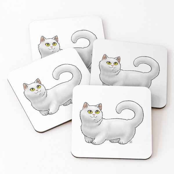 Item preview, Cat - Munchkin Cat - White Shorthair designed and sold by Jennifer Stolzer.