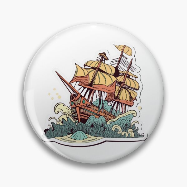Item preview, Vintage Shipwreck Treasure Hunt Sticker designed and sold by NiftyWrx.