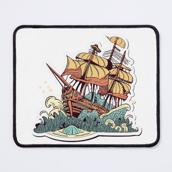 Item preview, Vintage Shipwreck Treasure Hunt Sticker designed and sold by NiftyWrx.