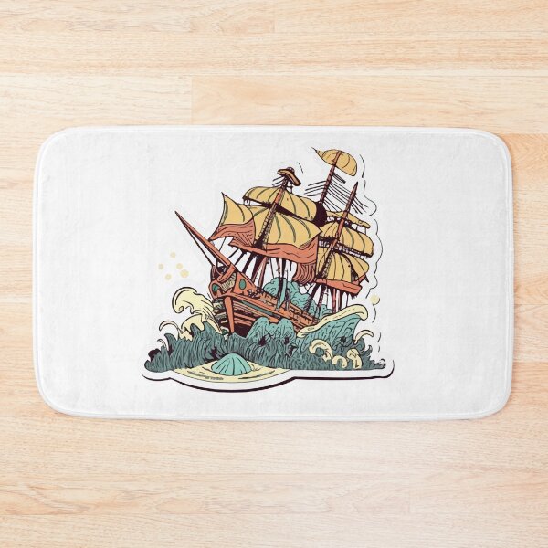 Item preview, Vintage Shipwreck Treasure Hunt Sticker designed and sold by NiftyWrx.