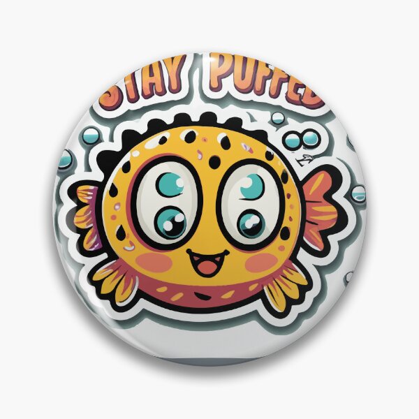 Item preview, Stay Puffed Cartoon Pufferfish designed and sold by NiftyWrx.