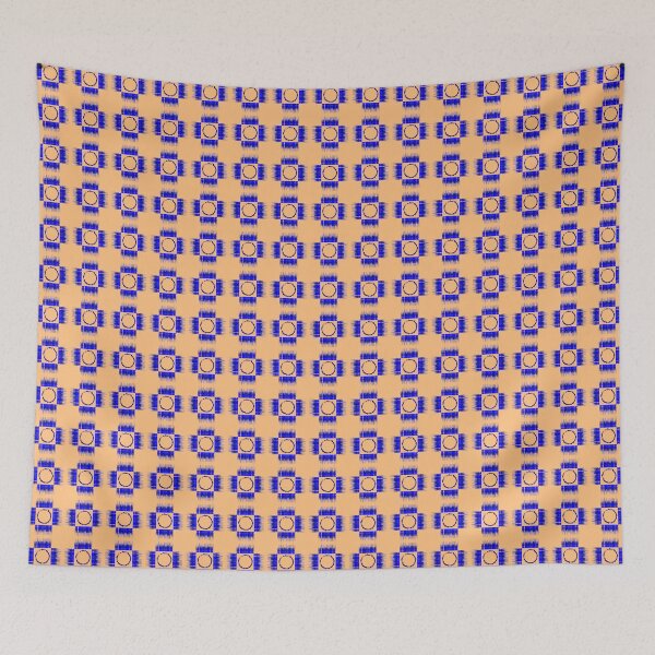 Item preview, Southwest Grass and Moon Blues on Orange designed and sold by Art in My Loft.