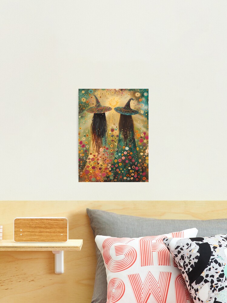 Thumbnail 2 of 3, Photographic Print, Witches Watch The Summer Solstice Wildflowers Witchcraft Floral Painting designed and sold by Arwen-Art.