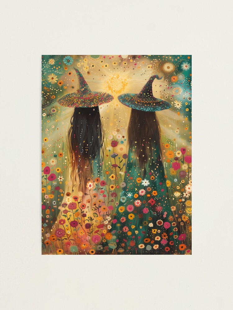 Thumbnail 1 of 3, Photographic Print, Witches Watch The Summer Solstice Wildflowers Witchcraft Floral Painting designed and sold by Arwen-Art.