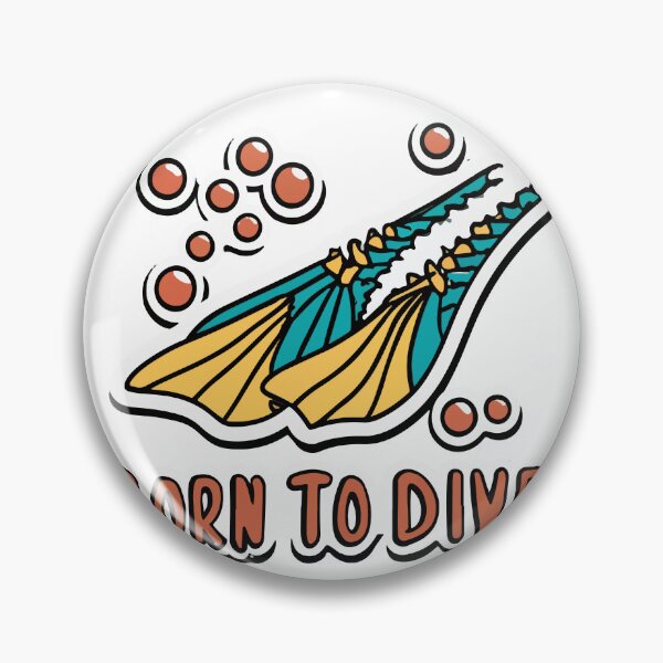 Item preview, Born to Dive - Dynamic Scuba Fins Sticker designed and sold by NiftyWrx.