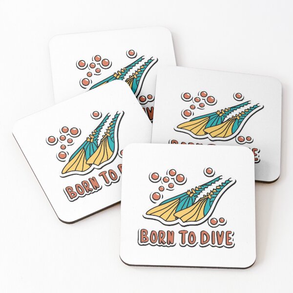 Item preview, Born to Dive - Dynamic Scuba Fins Sticker designed and sold by NiftyWrx.