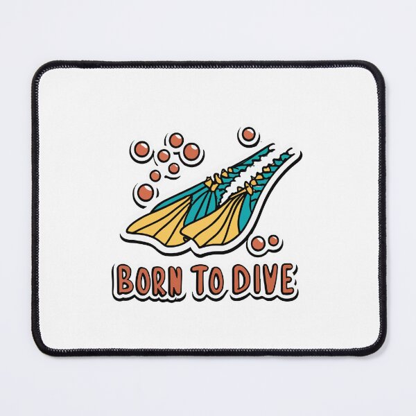 Item preview, Born to Dive - Dynamic Scuba Fins Sticker designed and sold by NiftyWrx.