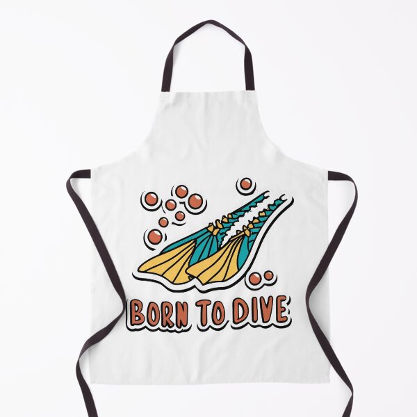 Item preview, Born to Dive - Dynamic Scuba Fins Sticker designed and sold by NiftyWrx.