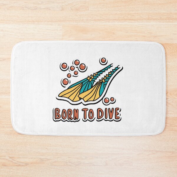 Item preview, Born to Dive - Dynamic Scuba Fins Sticker designed and sold by NiftyWrx.