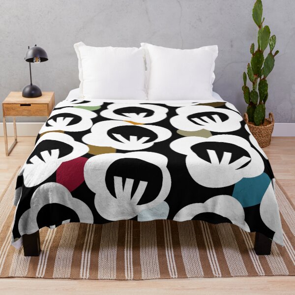 Item preview, Iconic Retro Australian Black and White Floral Pattern designed and sold by Deutschic.