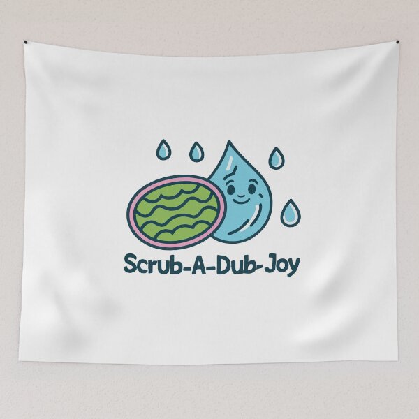 Item preview, Scrub-a-Dub Joy Stencil Art Loofah and Soap designed and sold by NiftyWrx.