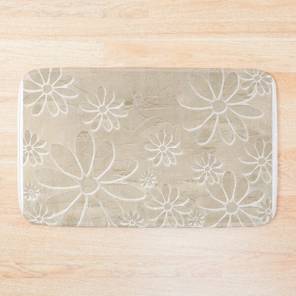 Item preview, Soft Cream Dancing Daisies Flower Floral Art designed and sold by Sharon Cummings Art.