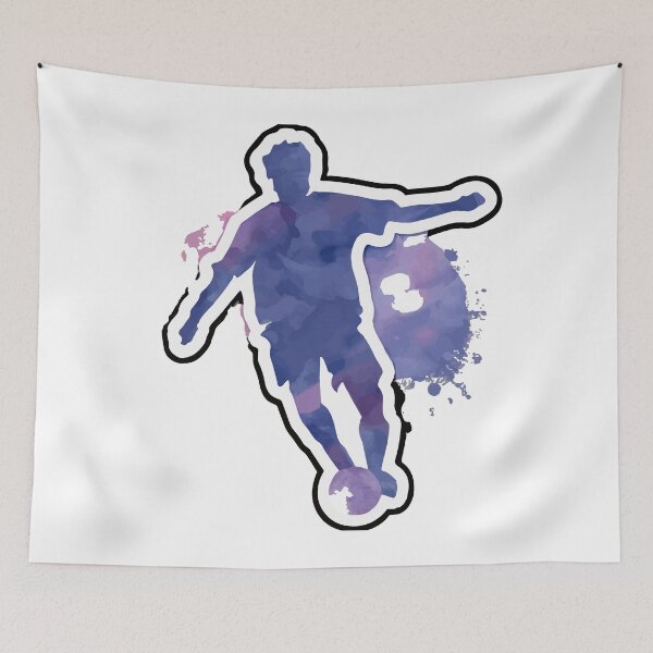 Item preview, Soccer Player Dribbling Watercolor Silhouette designed and sold by NiftyWrx.
