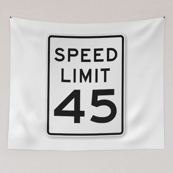 Item preview, Traffic sign speed limit, 45 designed and sold by Numbers-Art.
