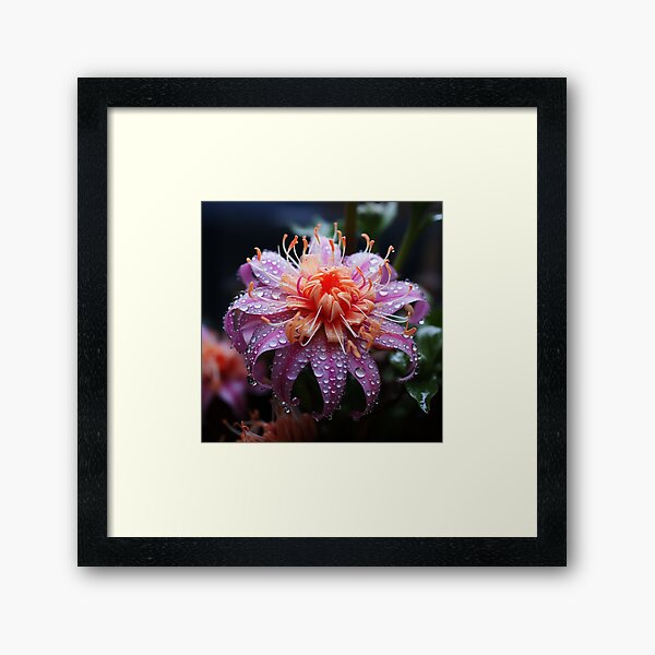 Item preview, Beautiful Close-Up Flower with Dew Drops: Captivating Nature Photography" designed and sold by Bohospiritart.