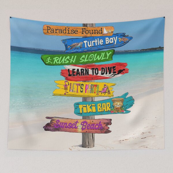 Item preview, Driftwood beachsigns on a wooden pole. designed and sold by Mirjam Griffioen.