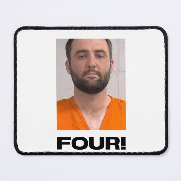 Item preview, Scottie Scheffler Mugshot "Four!" Sticker designed and sold by M0dernDayC0wboy.
