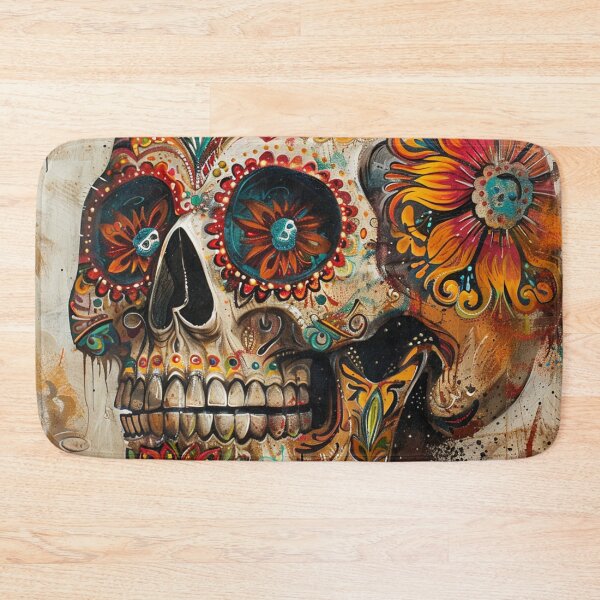 Item preview, Day of the Dead Skull Painting Grey 4 designed and sold by AstroRisq.