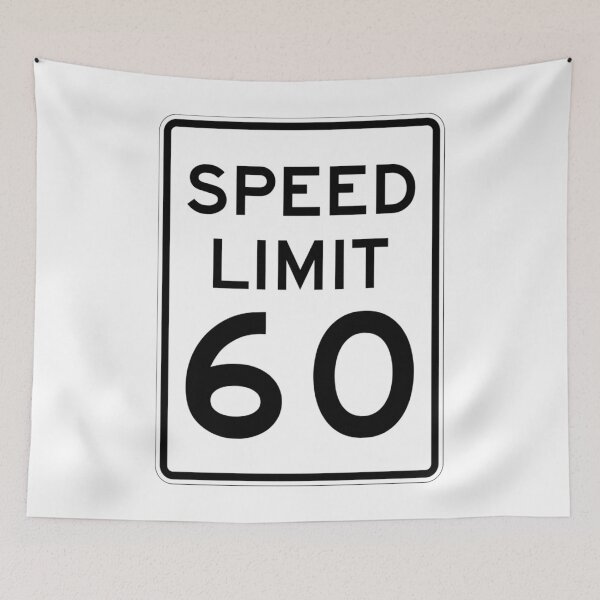 Item preview, Traffic sign speed limit, 60 designed and sold by Numbers-Art.