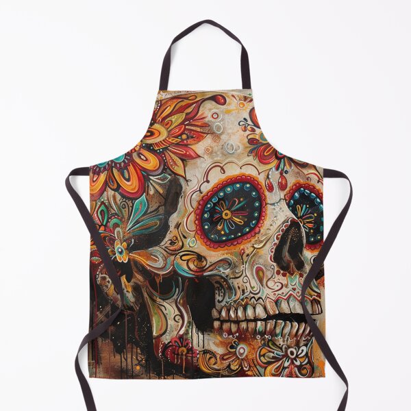 Item preview, Day of the Dead Skull Painting Grey 5 designed and sold by AstroRisq.