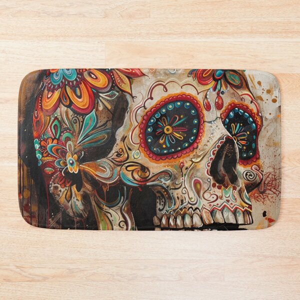 Item preview, Day of the Dead Skull Painting Grey 5 designed and sold by AstroRisq.