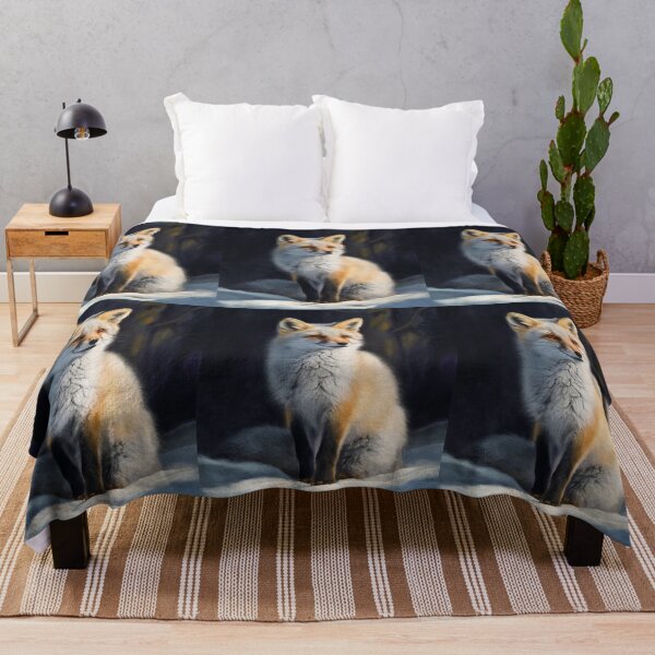 Item preview, Fox Portrait. Winter fox, fox in the snow, fox painting, Michelangelo style designed and sold by FoxVibes.
