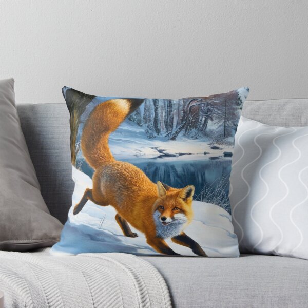 Item preview, Fox Portrait. Winter fox, fox in the snow, fox painting, Michelangelo style designed and sold by FoxVibes.