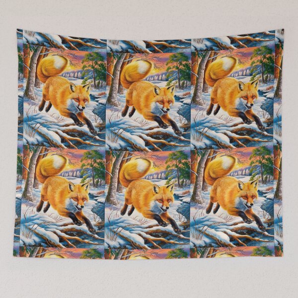Artikelvorschau, Fuchs-Porträt. Winterfuchs, Fuchs im Schnee, Fuchs-Malerei, Michelangelo-Stil entworfen und verkauft von FoxVibes.